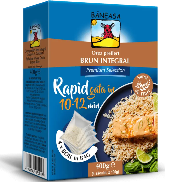 Orez Boil In Bag Prefiert Brun Integral 400g (4x100g)