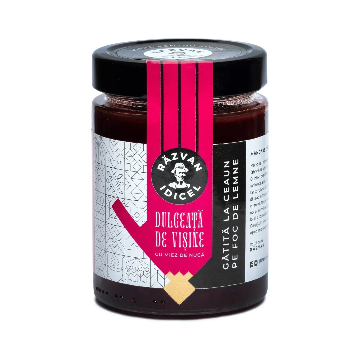 Dulceata de visine cu nuca 380g Razvan